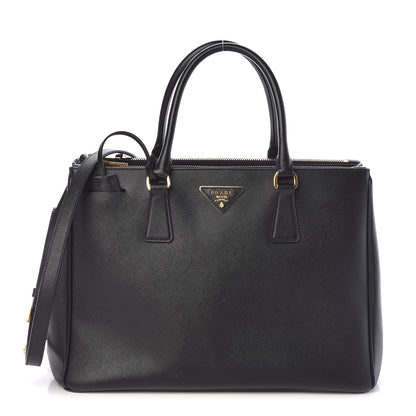 Prada Saffiano Medium Galleria Double Zip Tote Black 1 of 9