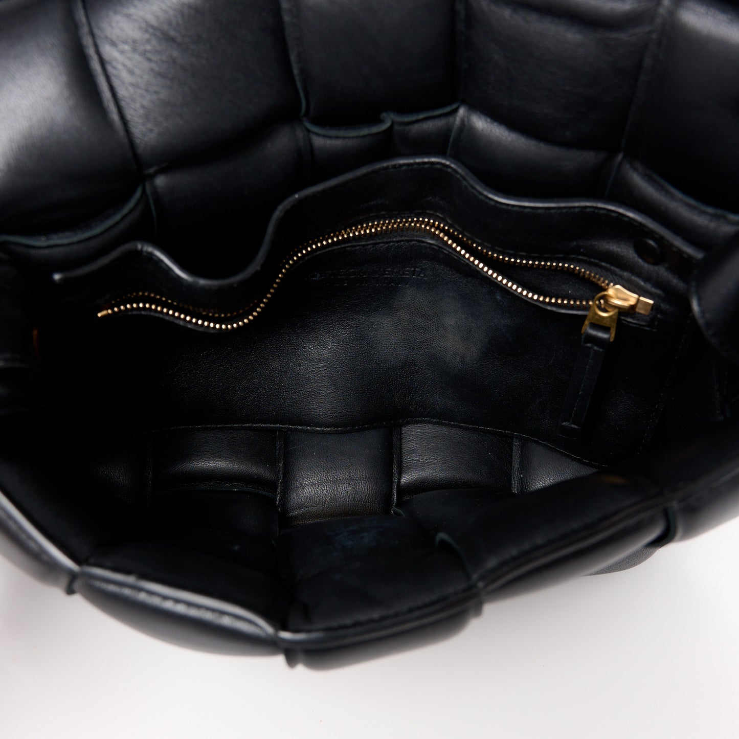 Nappa Maxi Intreccio Padded Cassette Crossbody Bag Black