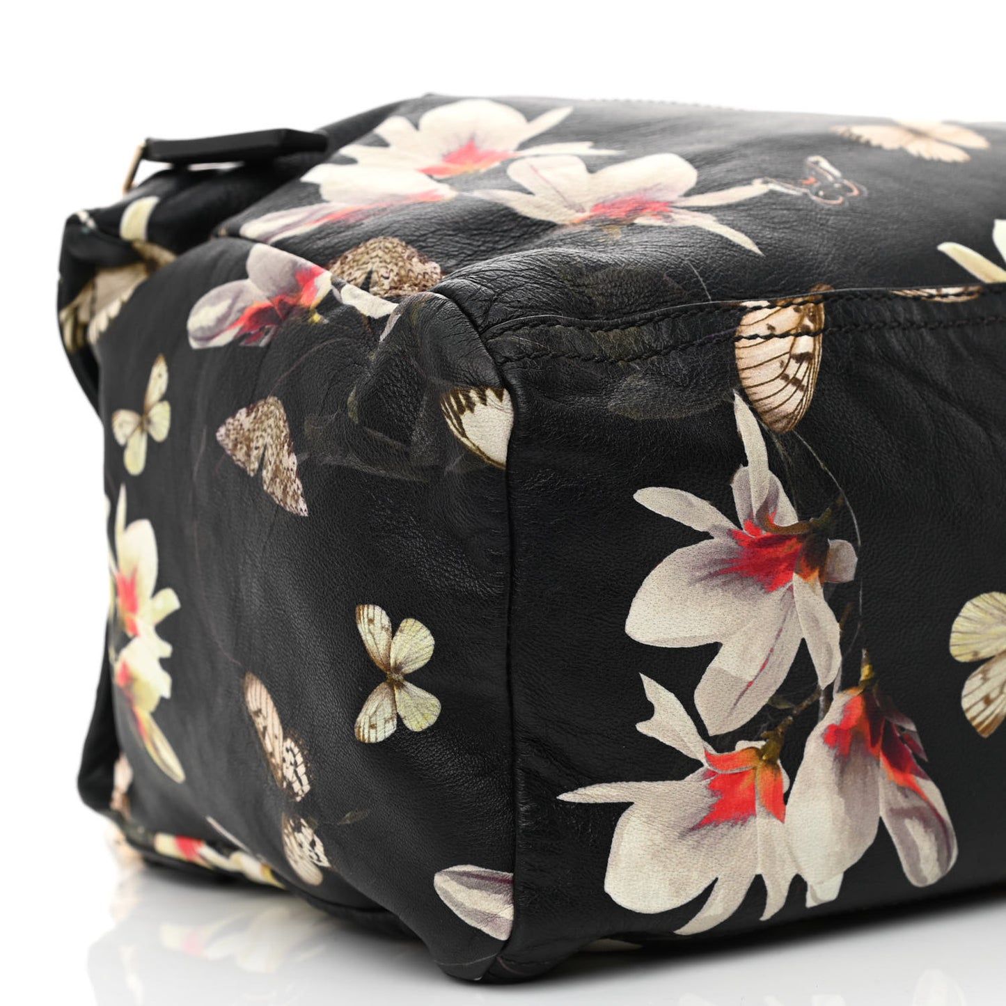 Lambskin Magnolia Print Medium Pandora Black