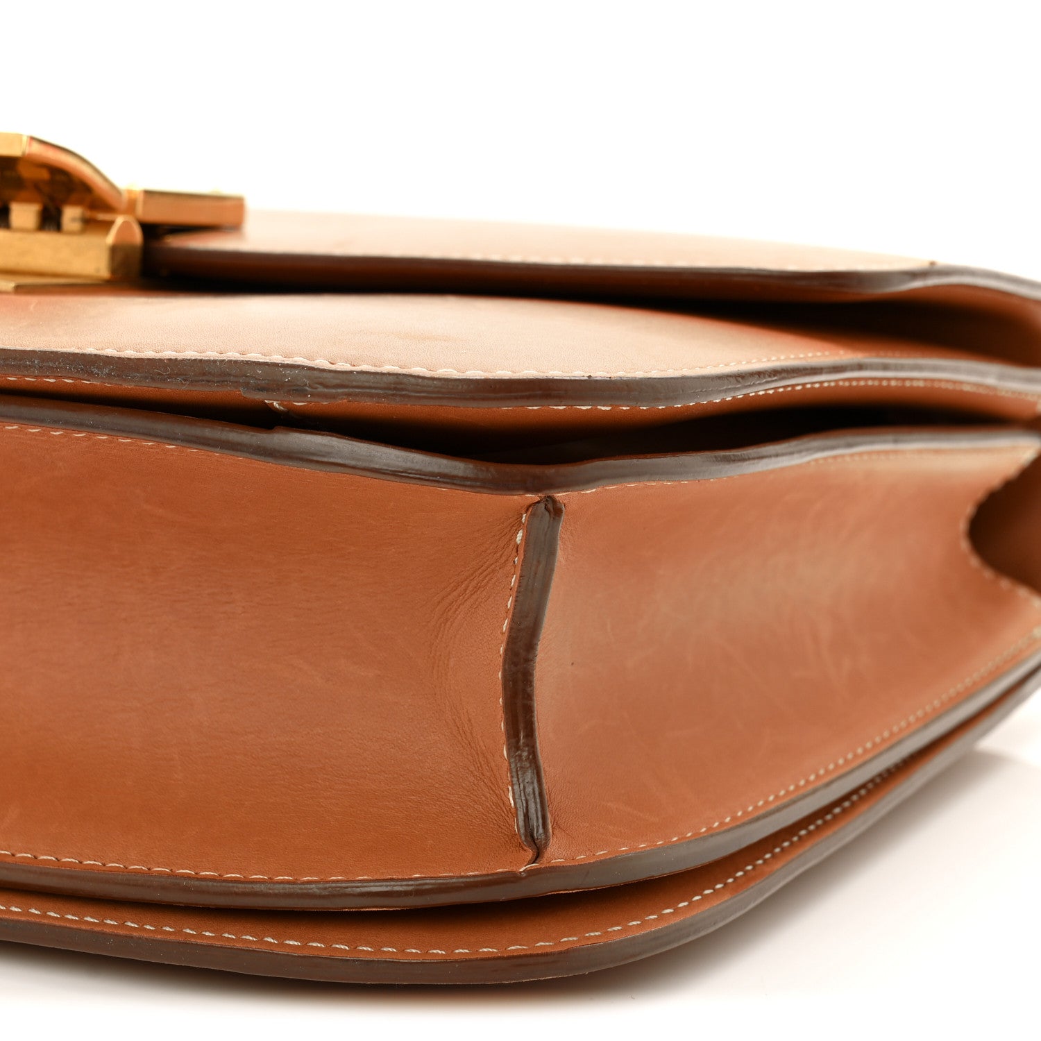 Celine Natural Calfskin Medium Classic Box Flap Bag Tan 10 of 13