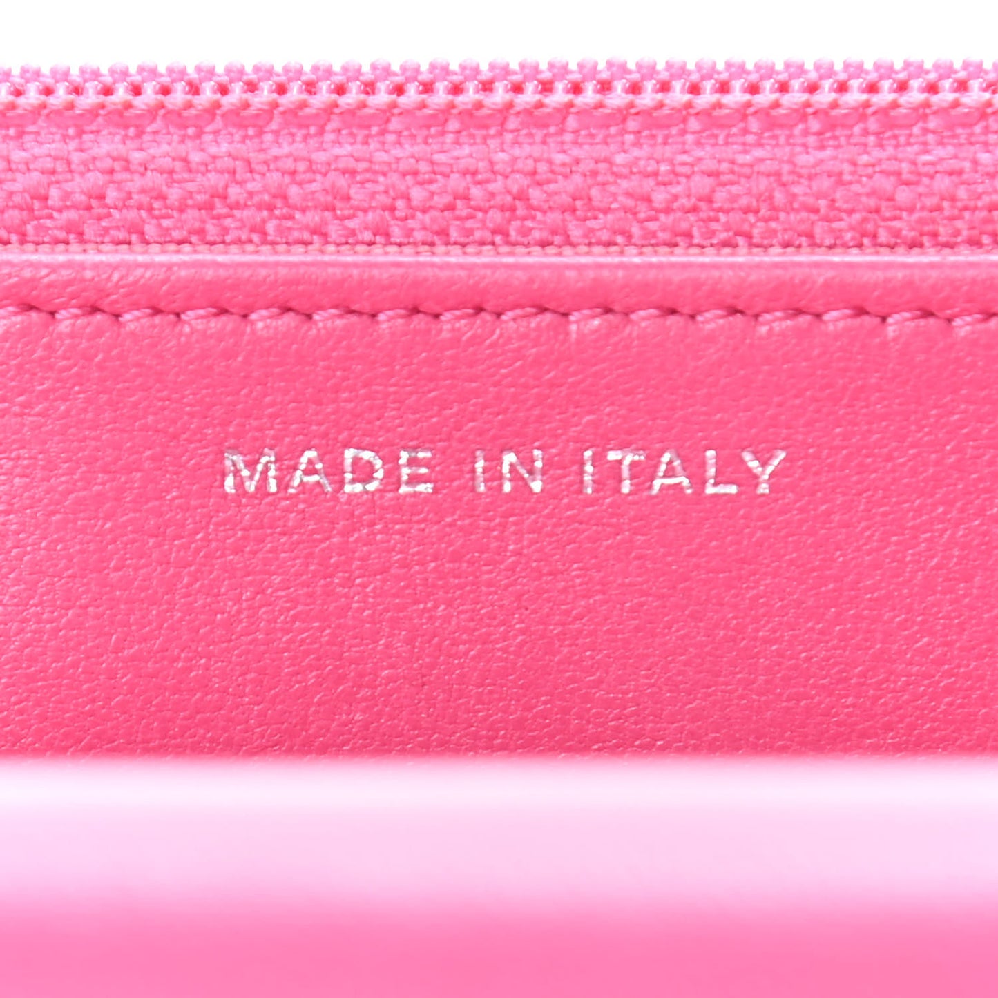 Lambskin Quilted Wallet On Chain WOC Pink