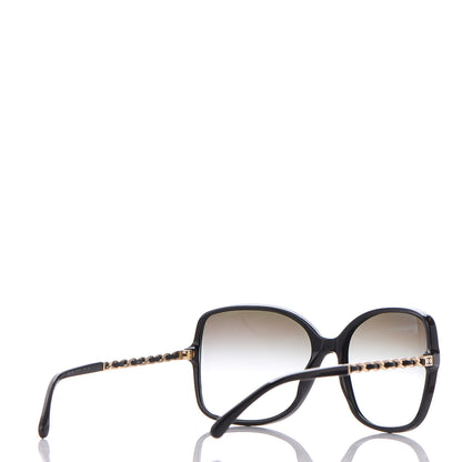 Chanel Lambskin Square Chain Sunglasses 5210-Q Black 4 of 10