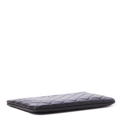 Chanel Lambskin Quilted Medium Cosmetic Case Black 3 of 8