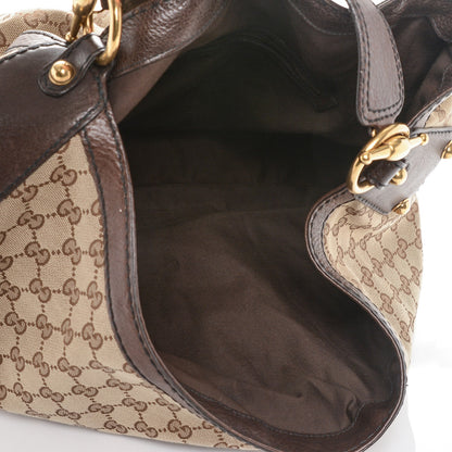 Gucci Monogram Large Jockey Hobo Dark Brown 5 of 6