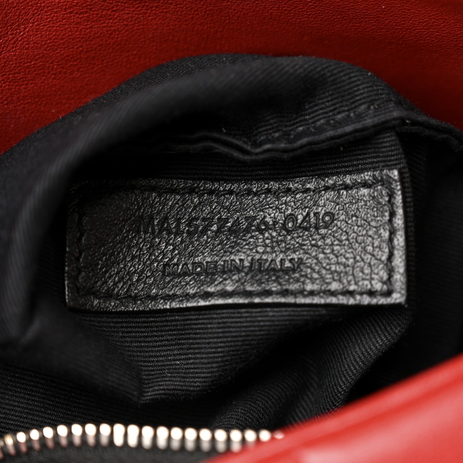 Saint Laurent Lambskin Quilted Small Loulou Puffer Monogram Chain Satchel Red 7 of 12