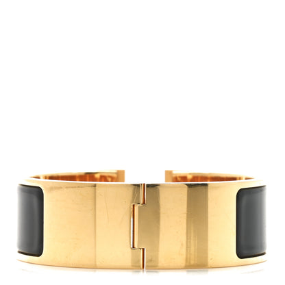 Hermes Enamel Wide Clic Clac H Bracelet PM Black 3 of 5