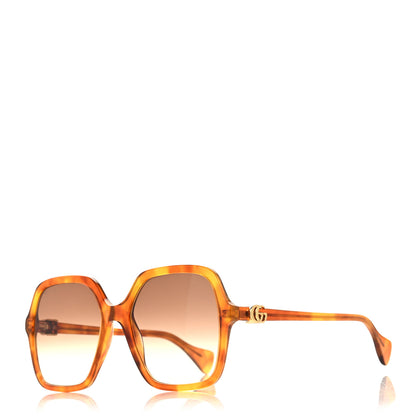 Gucci Acetate Oversize Rectangle Frame GG1072S Sunglasses  Tortoise 1 of 7
