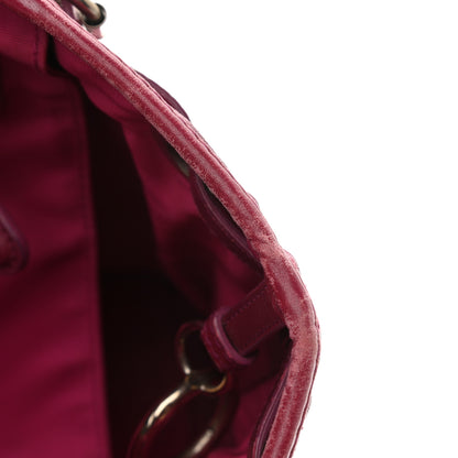 Christian Dior Coated Canvas Cannage Small Panarea Tote Fuchsia 11 of 12