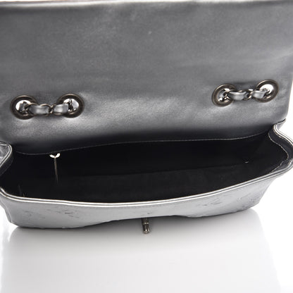 Chanel Metallic Lambskin Symbols Medium Single Flap Silver 5 of 7
