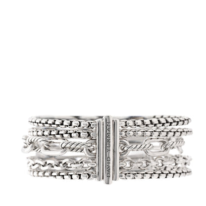 David Yurman Sterling Silver Multi Row Chain Bracelet 2 of 3