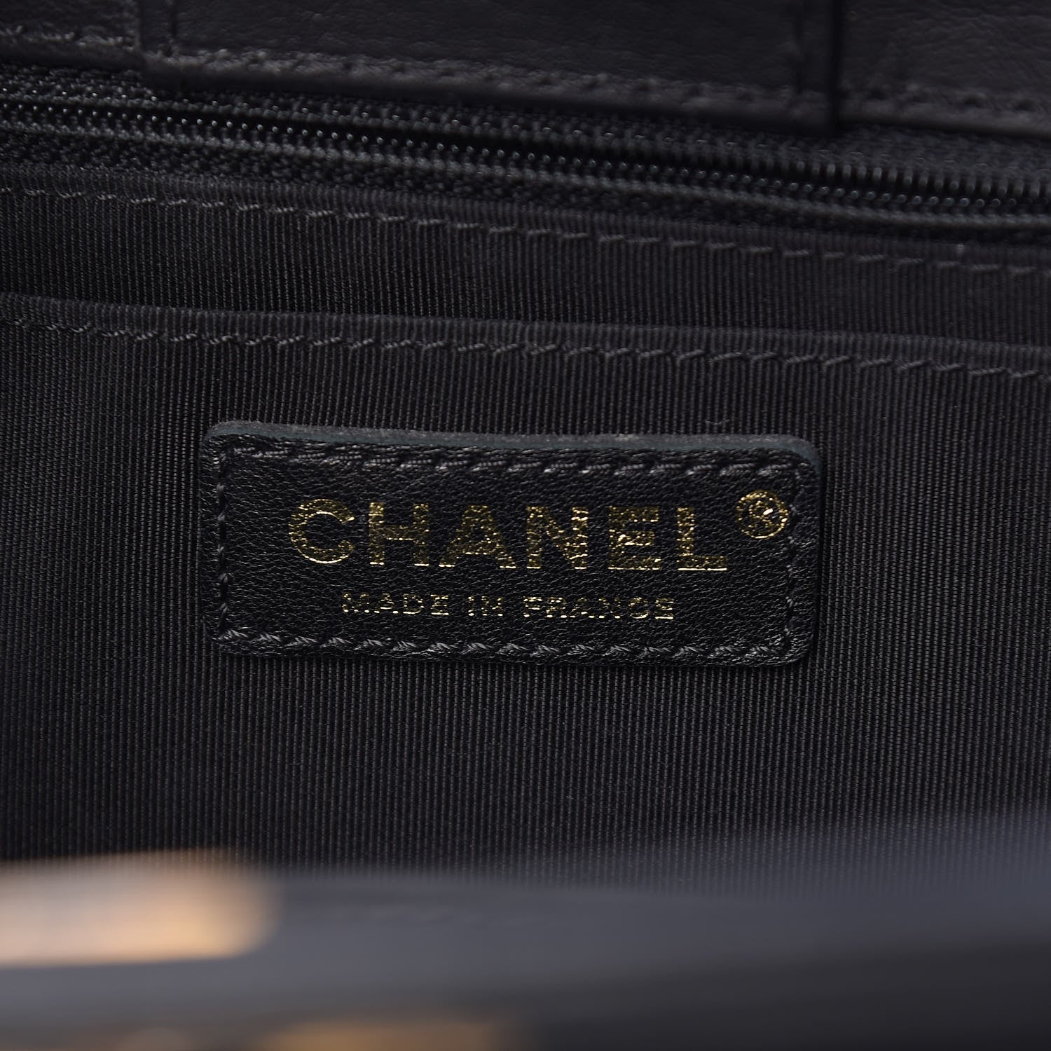 Chanel Aged Calfskin Chevron Quilted Large Shopping Tote Black 6 of 12