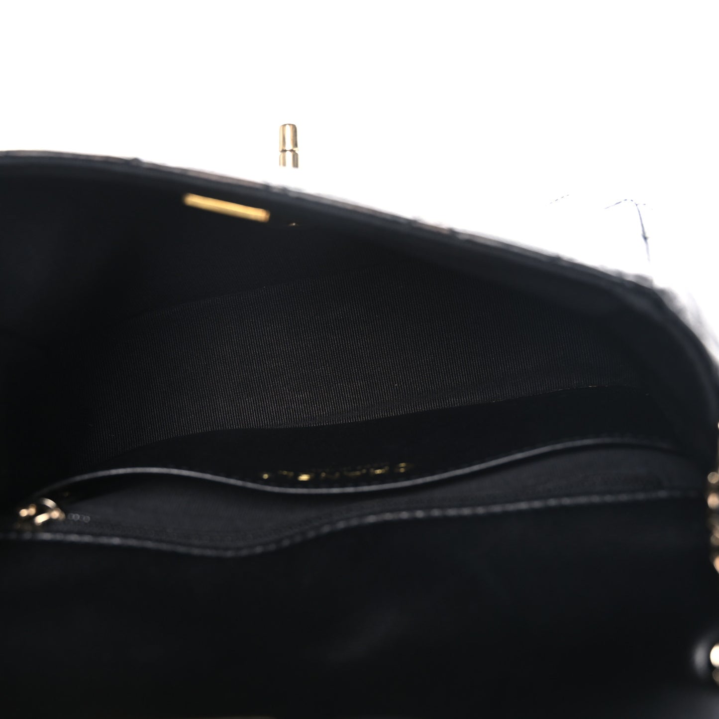 Lambskin Resin Quilted Mini Heart Square Flap Black