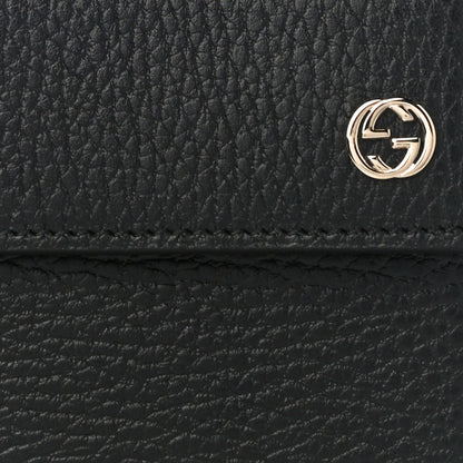 Gucci Dollar Calfskin Interlocking G French Wallet Black 8 of 11