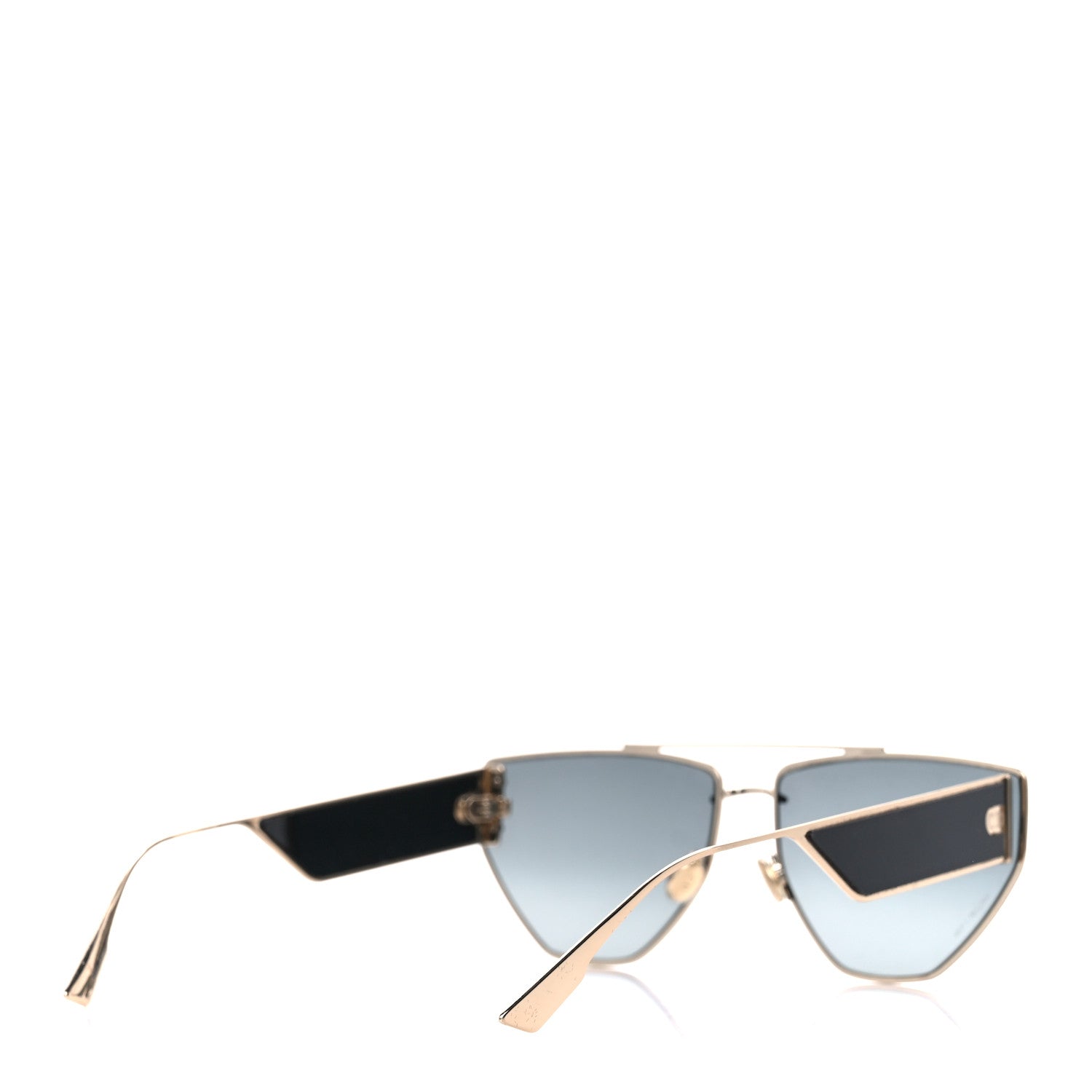 Christian Dior Clan 2 Aviator Sunglasses Black Gold 4 of 8