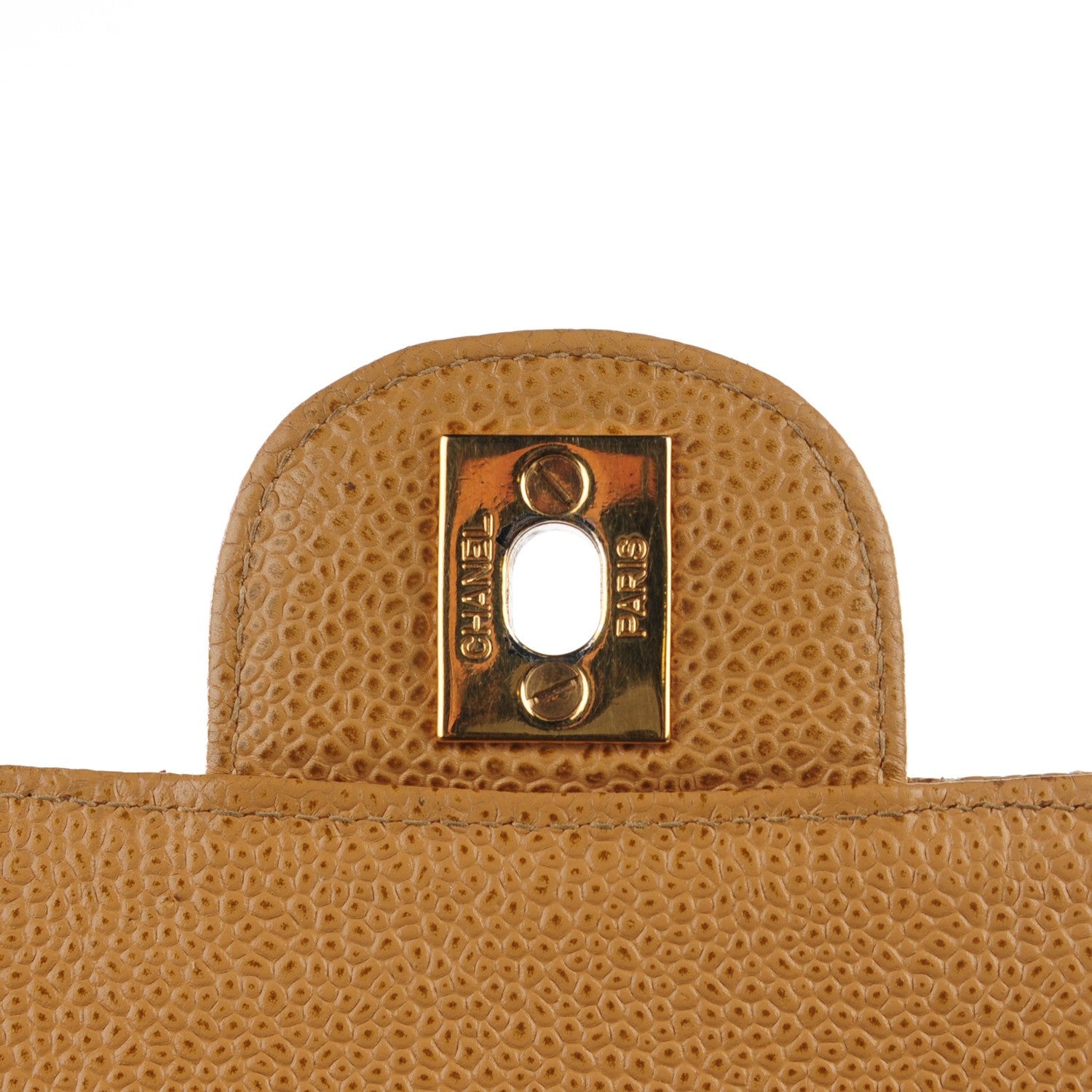 Chanel Caviar Quilted Jumbo Single Flap Beige 5 of 9