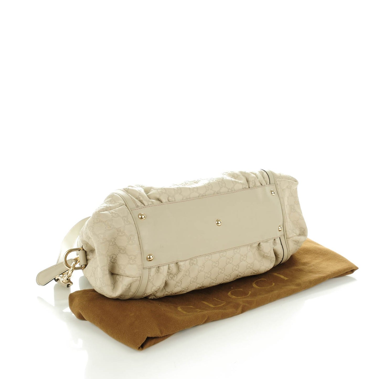 Guccissima Pop Bamboo Handle Tote Off White