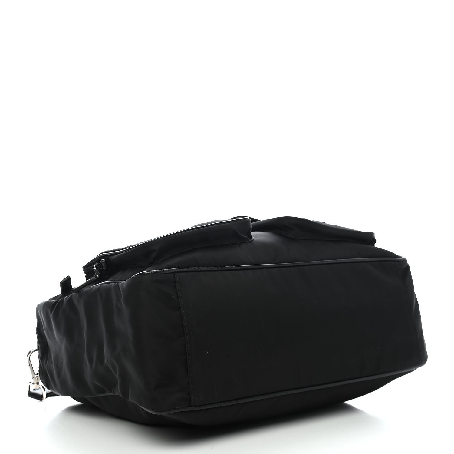 Prada Nylon Saffiano Front Pocket Tote Black 4 of 8