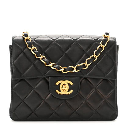 Chanel Lambskin Quilted Mini Square Flap Black 1 of 10