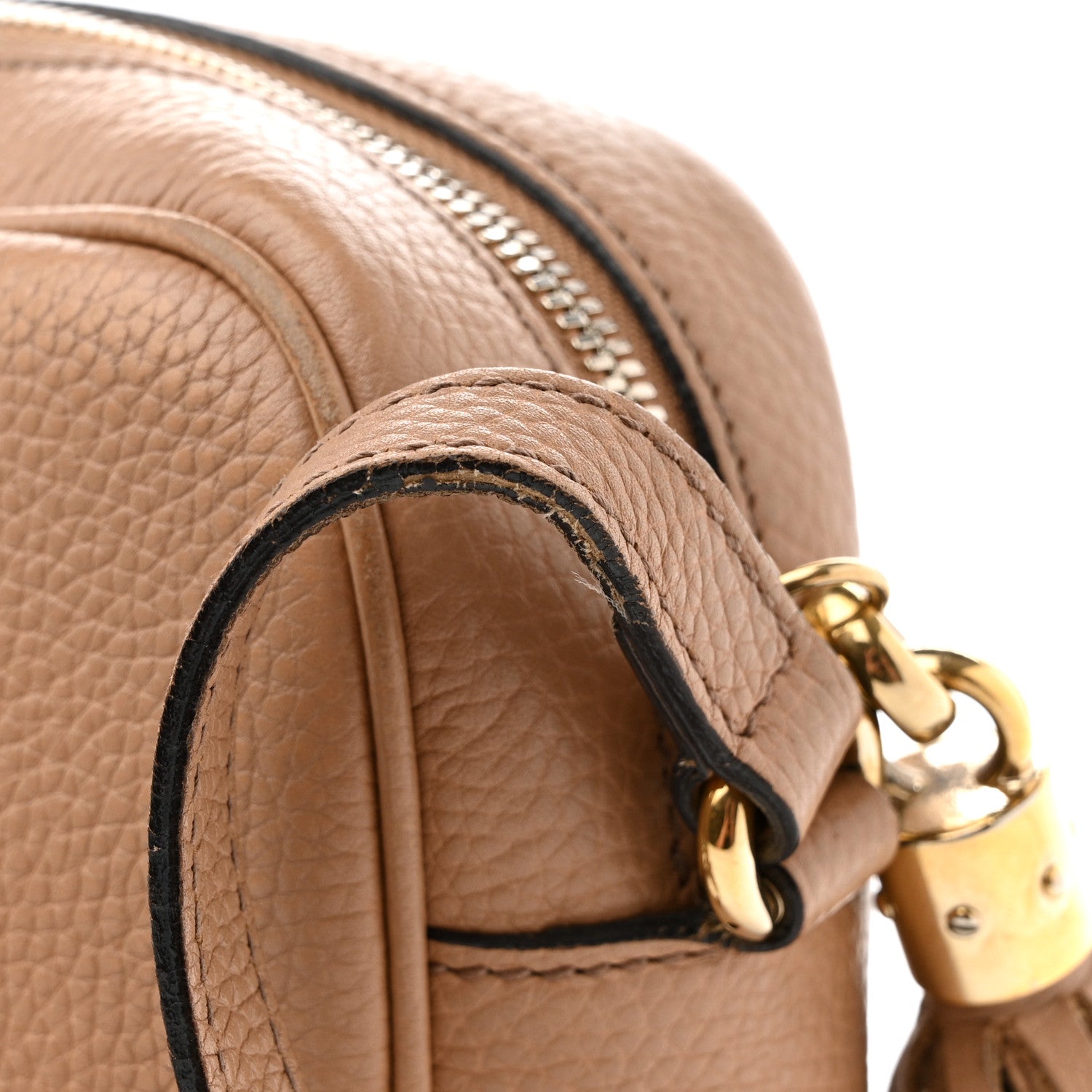 Gucci Pebbled Calfskin Small Soho Disco Bag Camelia 14 of 16