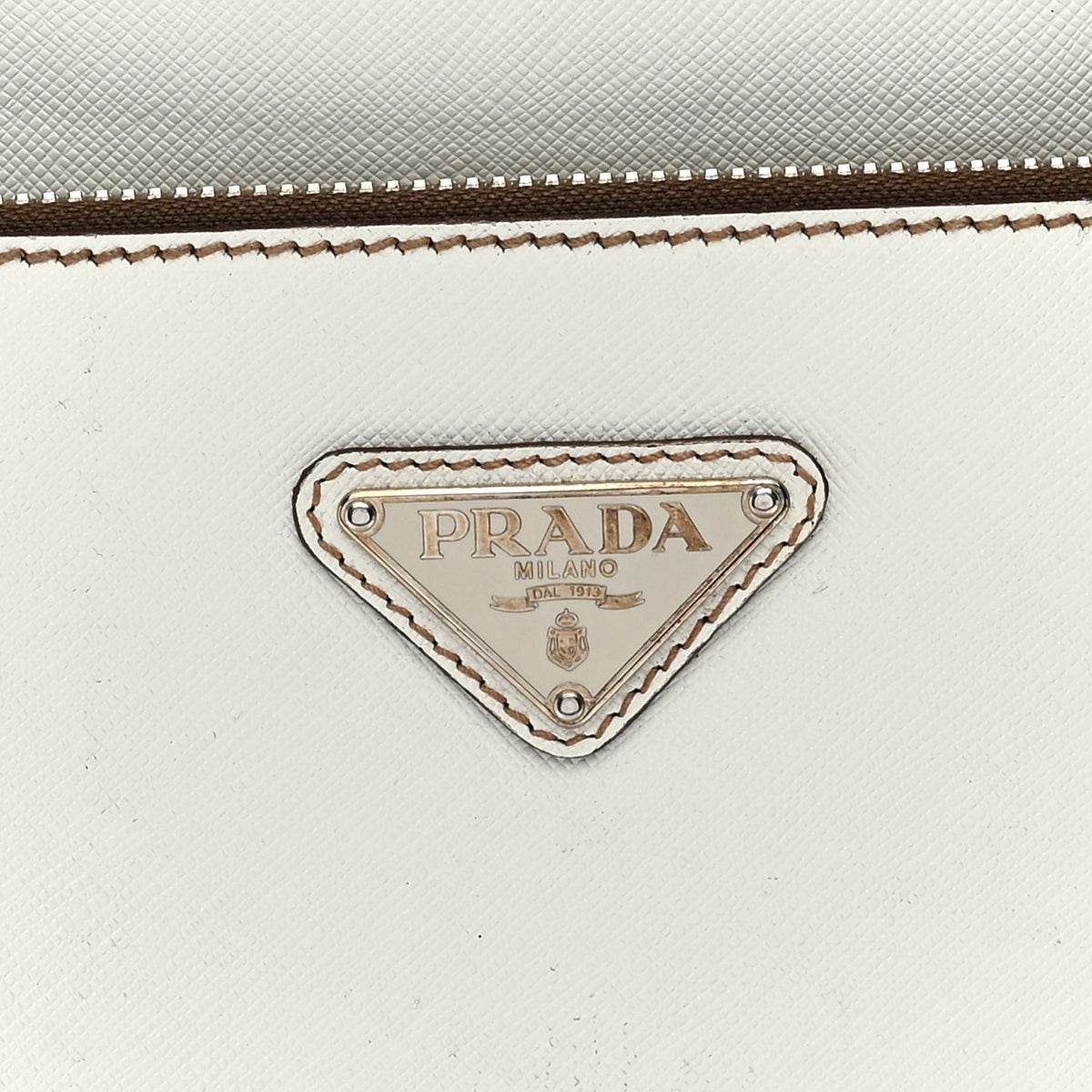 Prada Saffiano Travel Trolley Luggage White 8 of 14