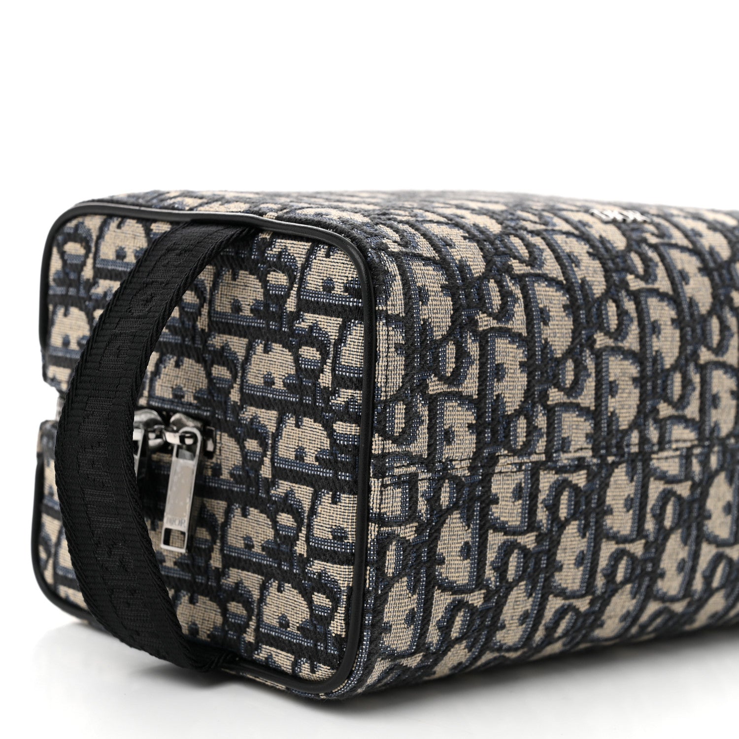 Christian Dior Oblique Jacquard Grained Calfskin Lingot Toiletry