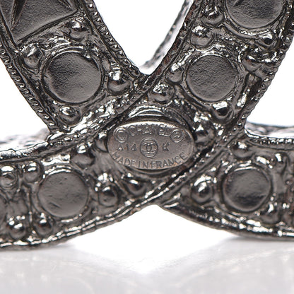 Chanel Ruthenium Crystal CC Star Brooch 4 of 4