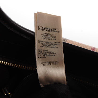 Burberry Haymarket Check Small Brooklyn Hobo Brown 10 of 10