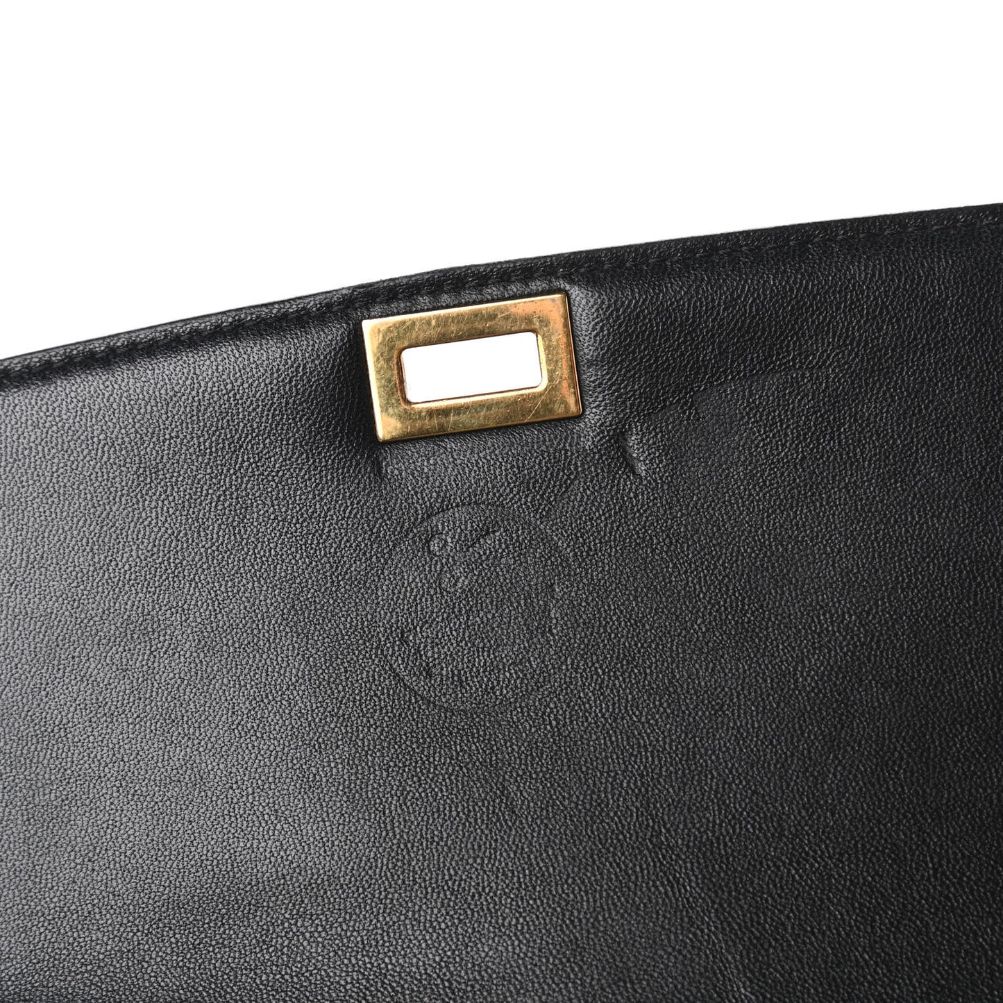 Goatskin Medium Classic Box Flap Bag Black