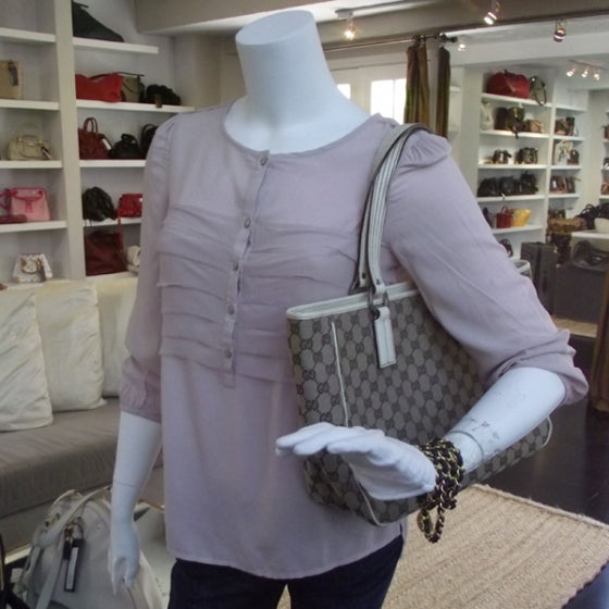 Gucci Monogram Canvas Tote Ivory 2 of 11