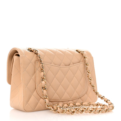 Chanel Caviar Quilted Small Double Flap Dark Beige 3 of 10