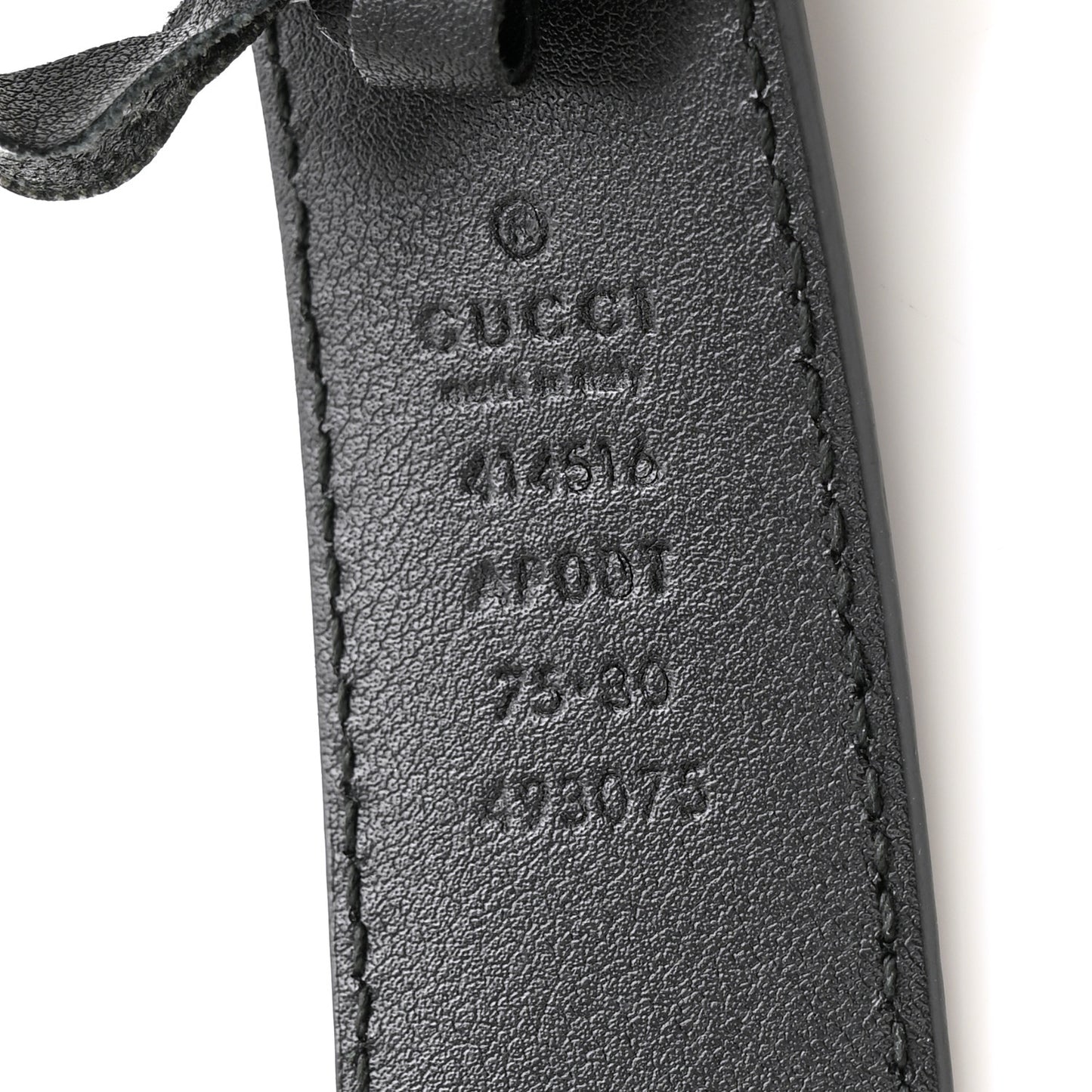 Moon Calfskin Double G 30mm Belt 75 30 Black