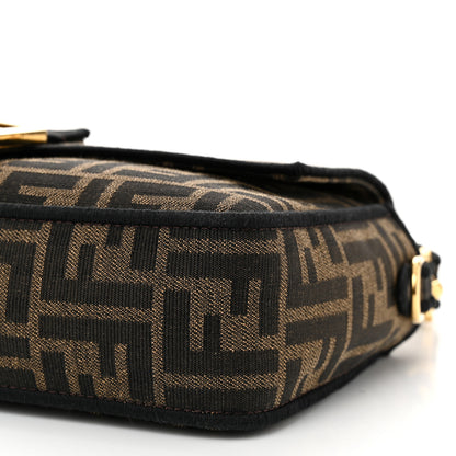 Fendi Fabric Jacquard FF 1974 Medium Baguette Tobacco Moro Black 10 of 10