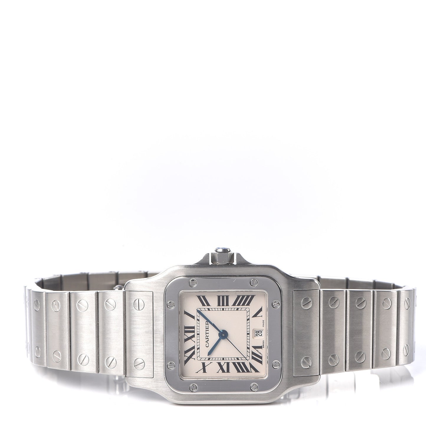 Stainless Steel 29mm Santos De Galbee Quartz Watch