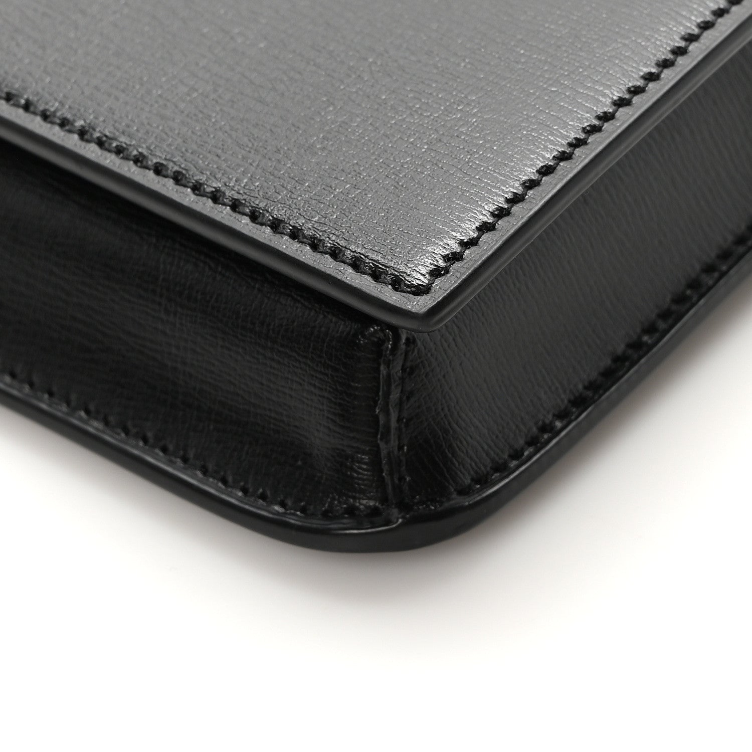 Saint Laurent Smooth Calfskin Monogram Phone Holder Crossbody Black 9 of 9