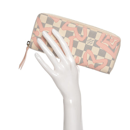 Louis Vuitton Damier Azur Tahitienne Clemence Wallet 2 of 8