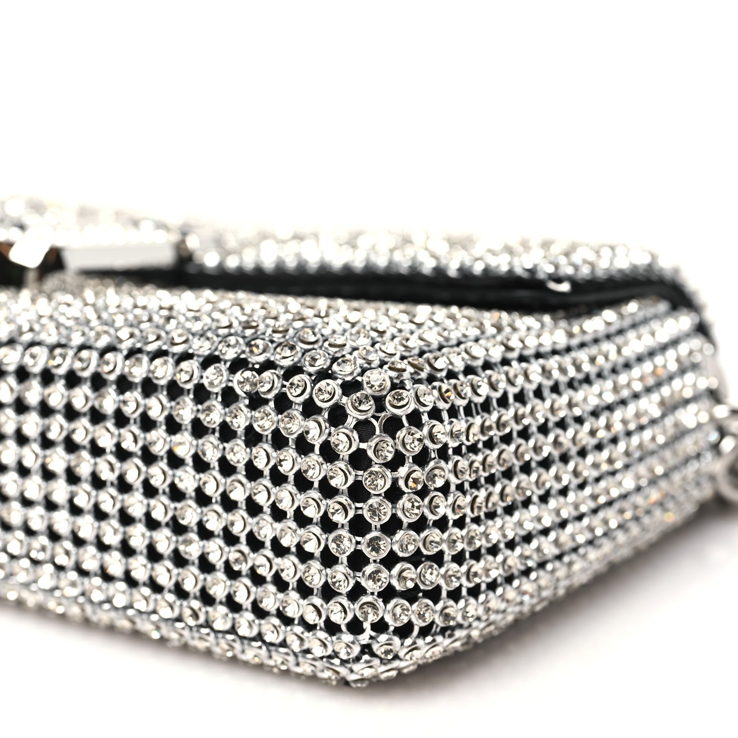 The Rhinestone J Marc Mini Shoulder Bag Silver