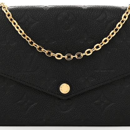 Louis Vuitton Empreinte Pochette Felicie Chain Wallet Black 9 of 11