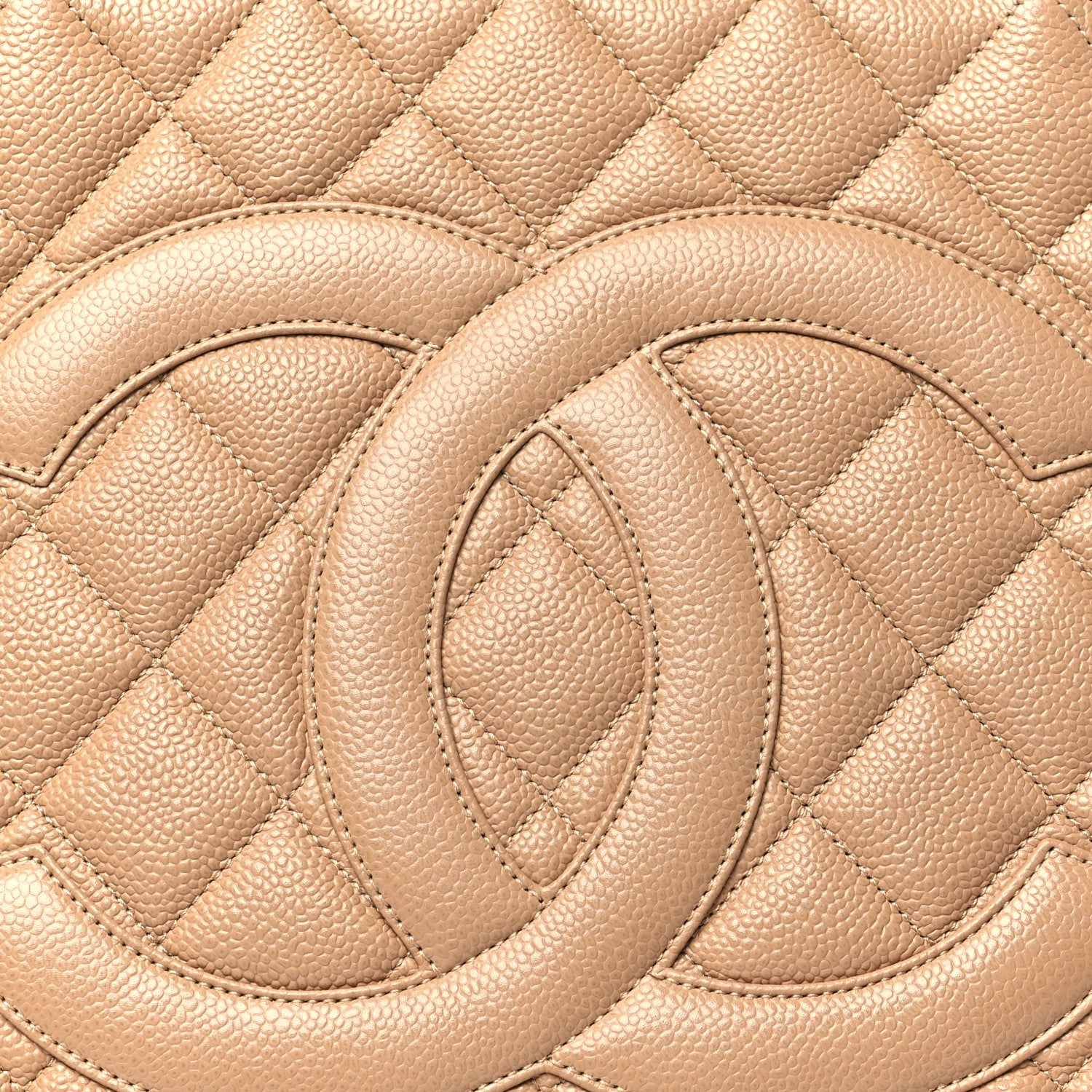 Chanel Caviar Quilted Medallion Tote Beige 8 of 10