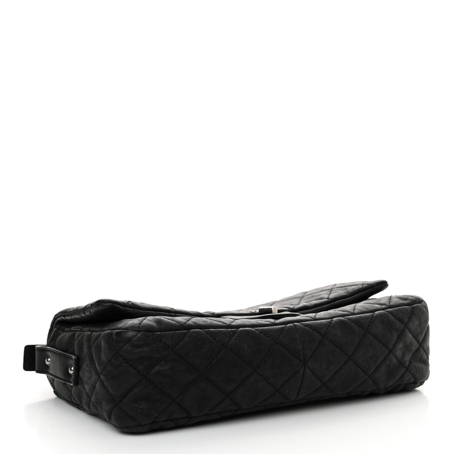 Chanel Calfskin Quilted Jumbo Easy Reissue Messenger Flap Black 4 of 12