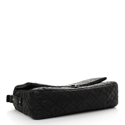 Chanel Calfskin Quilted Jumbo Easy Reissue Messenger Flap Black 4 of 12