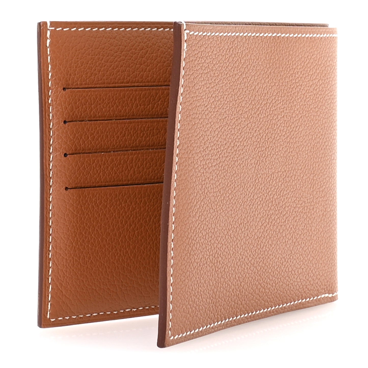 Evercolor Citizen Twill Compact Wallet Gold Bleu De France Bleu Saphir