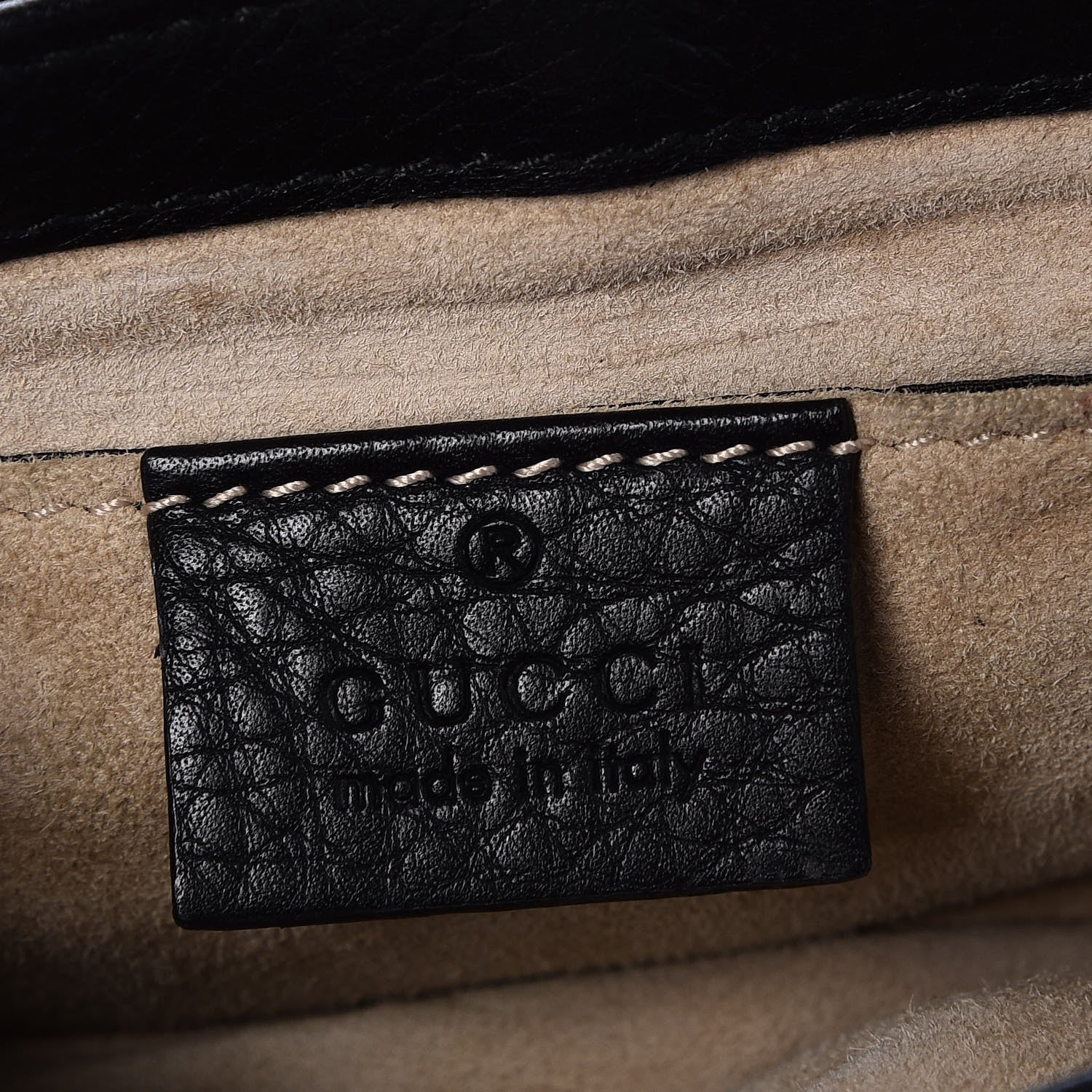 Gucci Pebbled Calfskin Small 1973 Chain Shoulder Bag Black 6 of 7