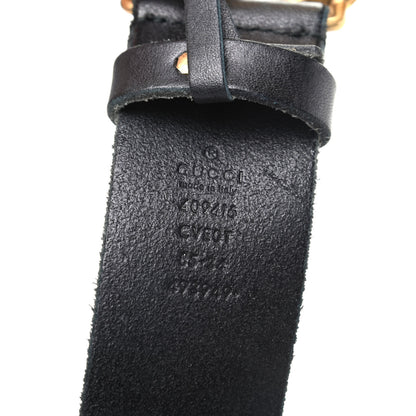Gucci Faded Calfskin Double G 40mm Belt 85 34 Black 3 of 5