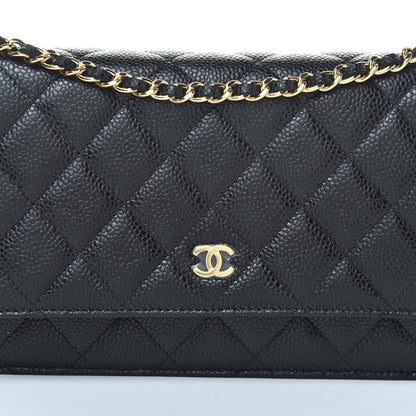 Chanel Caviar Quilted Wallet On Chain WOC Black 9 of 13