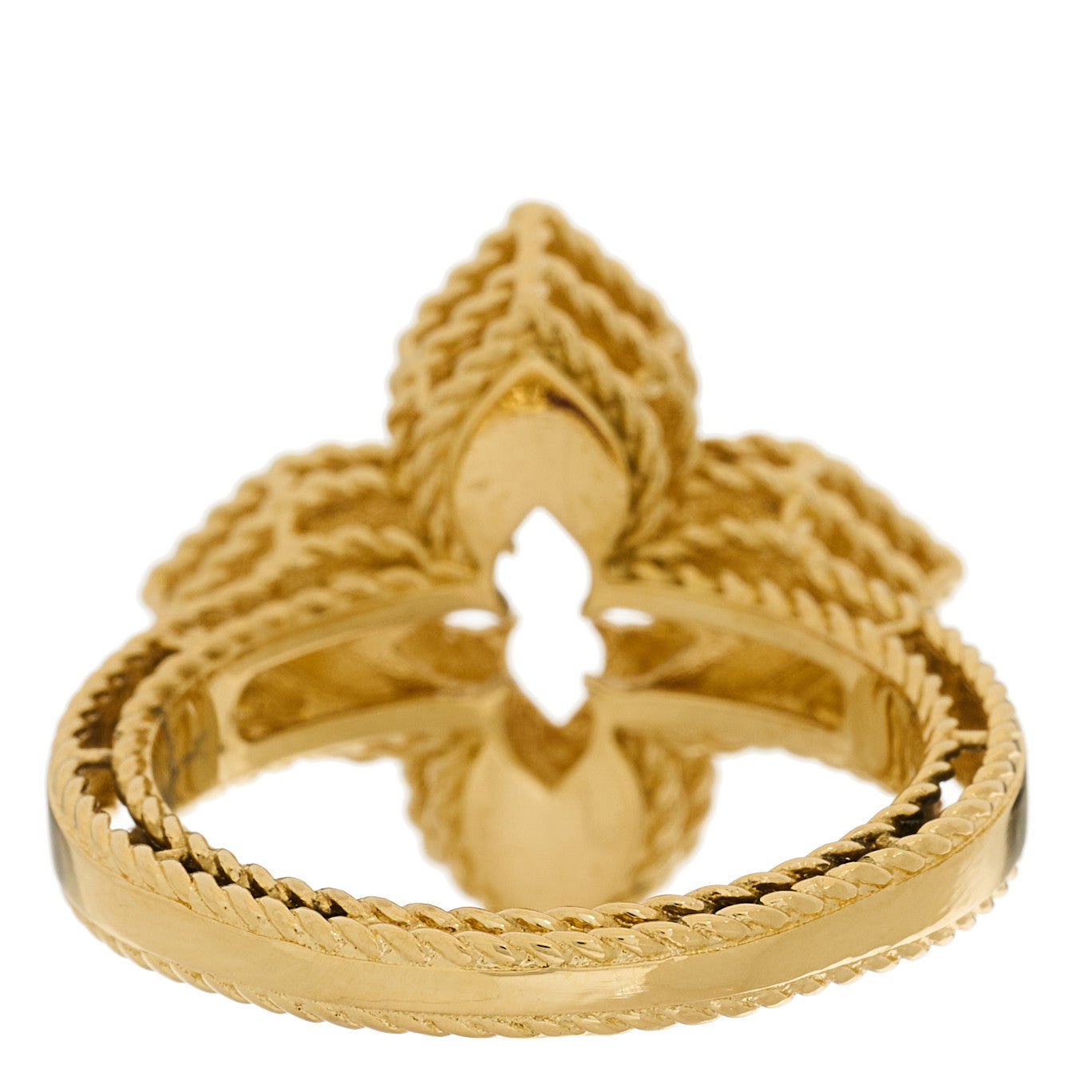 Roberto Coin 18K Yellow Gold Diamond Petite Venetian Princess Flower Ring 52 6 3 of 4