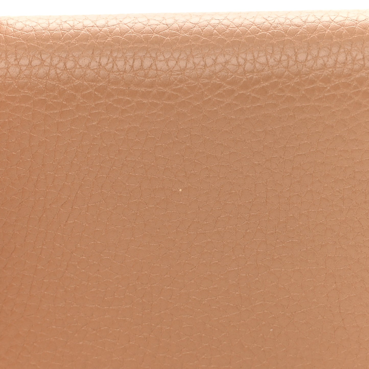 Pebbled Calfskin Soho Compact Flap Wallet Camelia