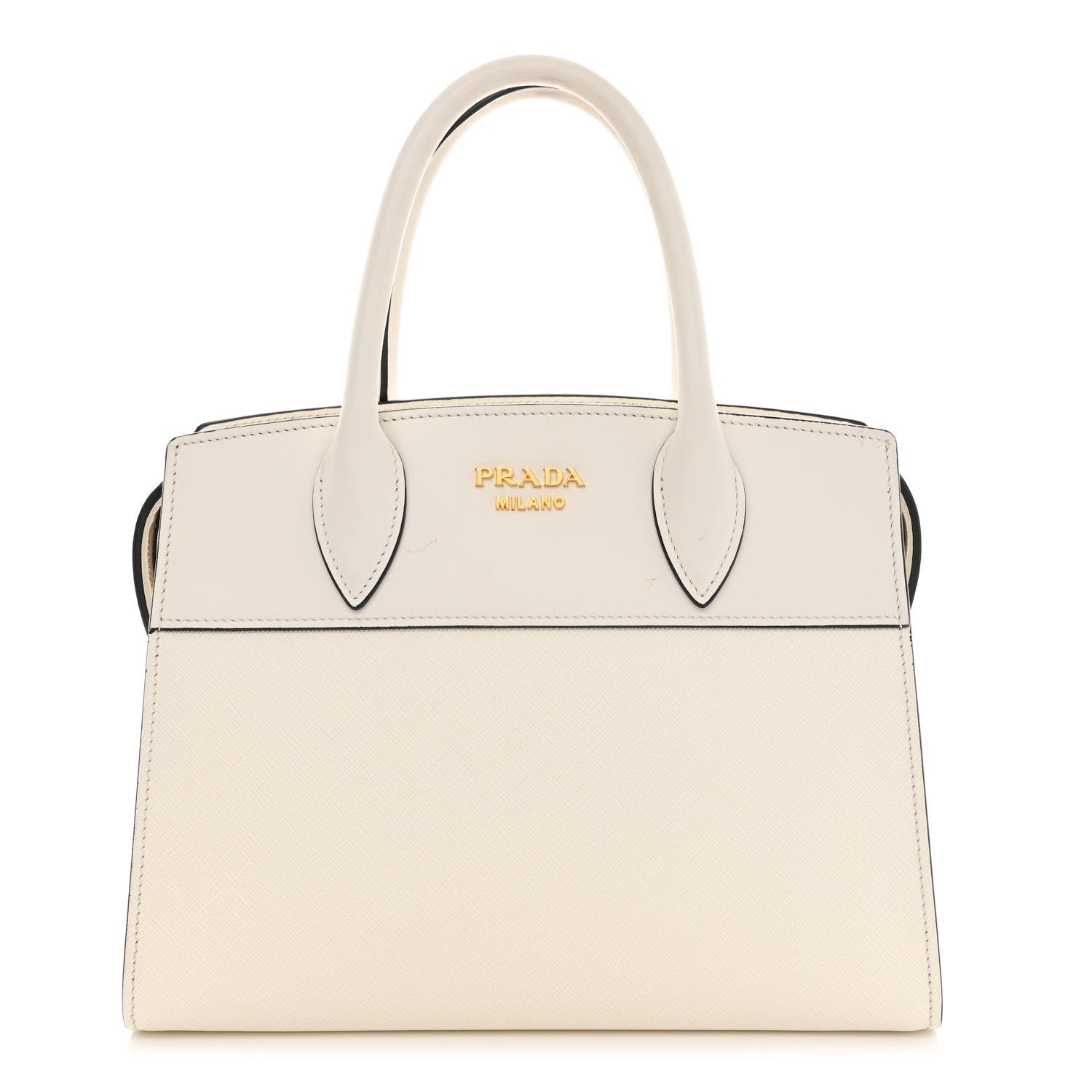 Prada Saffiano City Calfskin Bibliothèque Top Handle White 1 of 13