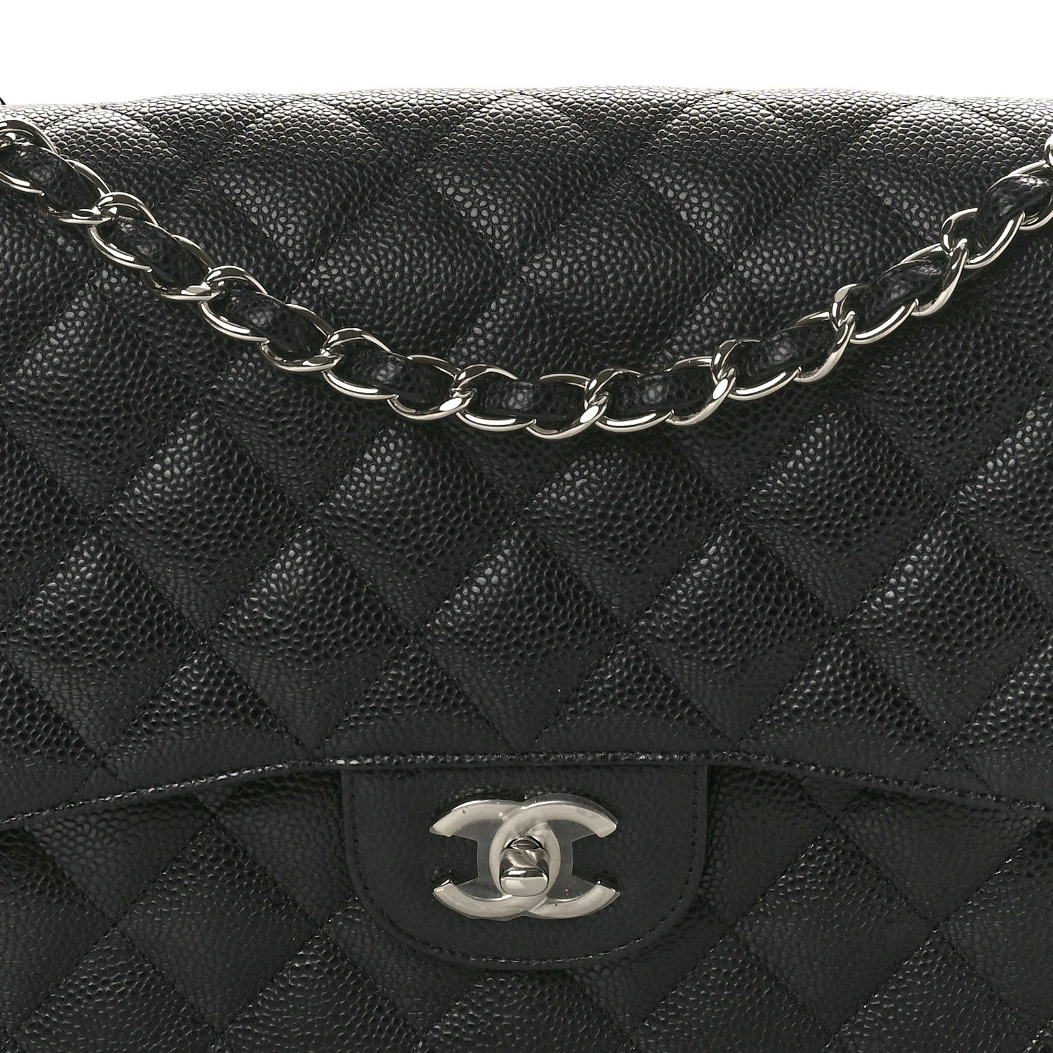 Chanel Caviar Quilted Jumbo Double Flap Black 8 of 10