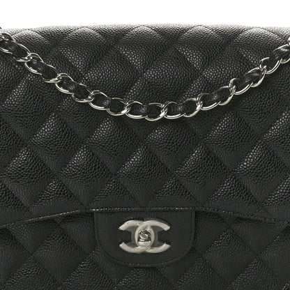Chanel Caviar Quilted Jumbo Double Flap Black 8 of 10