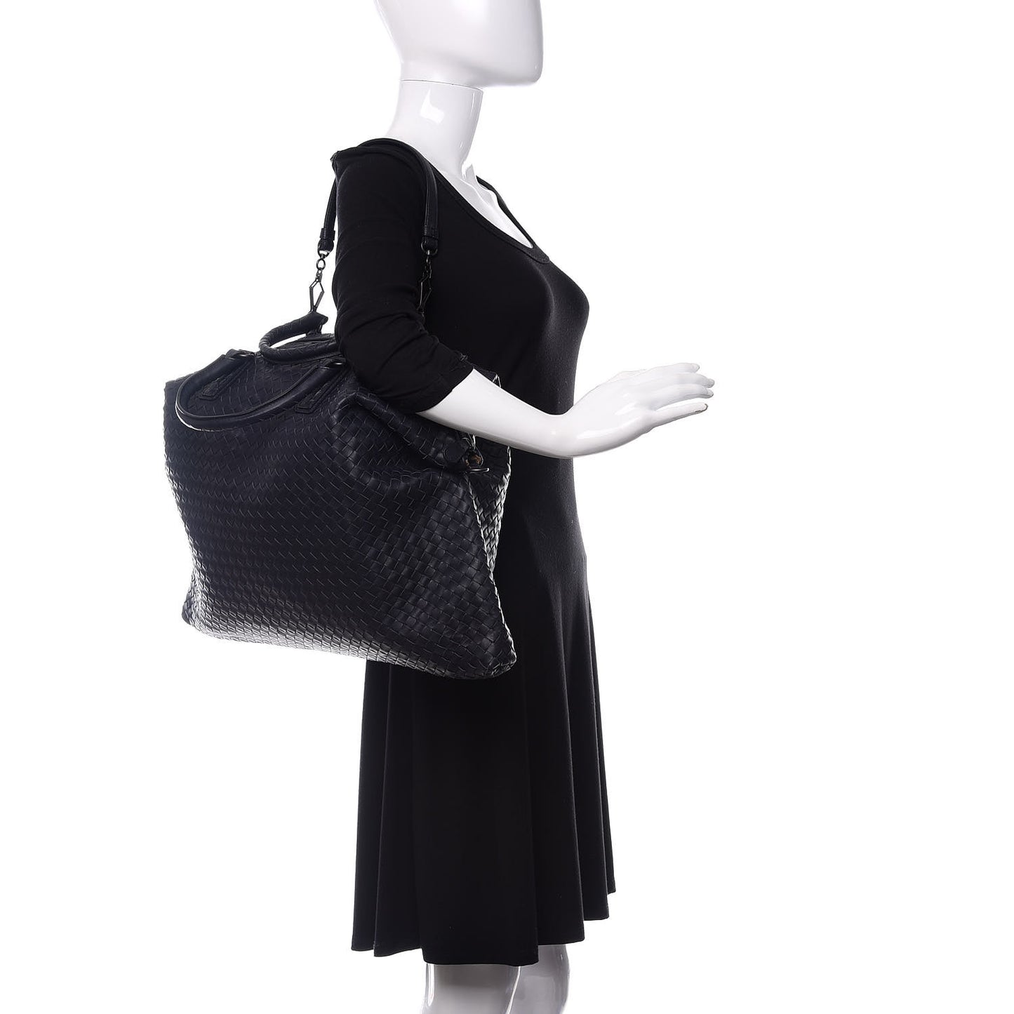 Nappa Intrecciato Maxi Convertible Tote Tourmaline